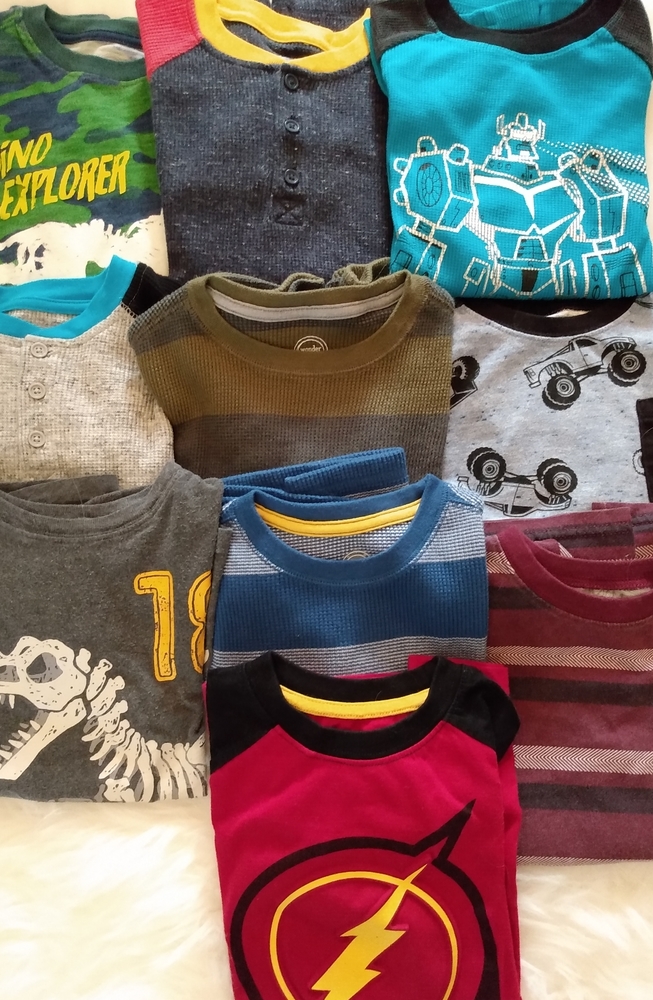 Boys' Bundle of Long Sleeve Shirts, Size 6/7